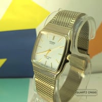 Image 3 of 1993 Citizen Quartz 'Tank' Gold Dress Watch (6031-G02646)
