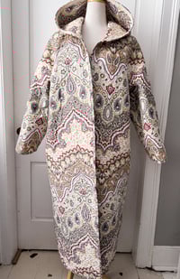 Image 2 of Upcycled Maxi Length Paisley Printed Quilt Coat 