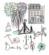 Image 1 of Butte, MT Flour Sack Towel 