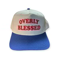 Overly Blessed (Snapback) Off White/Blue/Red