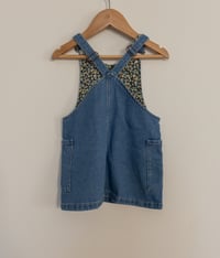 Image 2 of Zara denim pinafore dress size 3-4