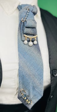 Image 4 of The Three Tone Denim-Looking Women’s Necktie