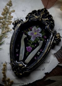 Image 3 of Piglet Rib Bones and Floral Mini Wall Frame