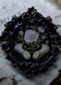 Image 3 of Piglet Bones and Floral Mini Wall Frame - Round
