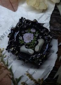 Image 4 of Piglet Bones and Floral Mini Wall Frame - Round