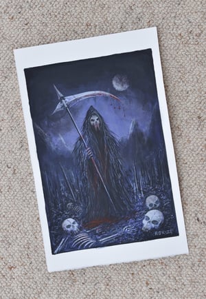 Image of THE LONE REAPER - small original painting 