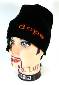 Image 3 of Dope Black/Orange Beanie 