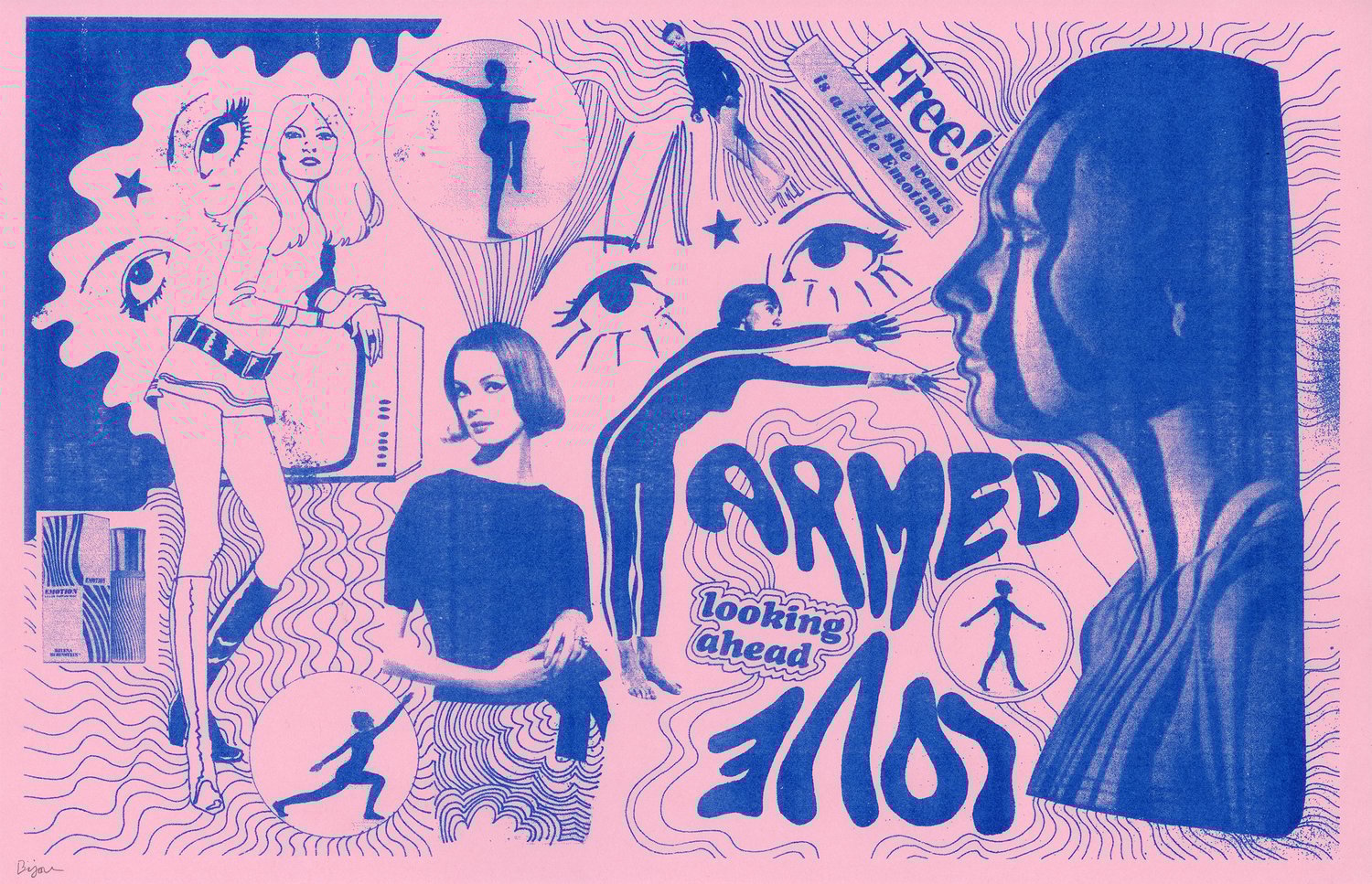 Image of Armed Love riso print