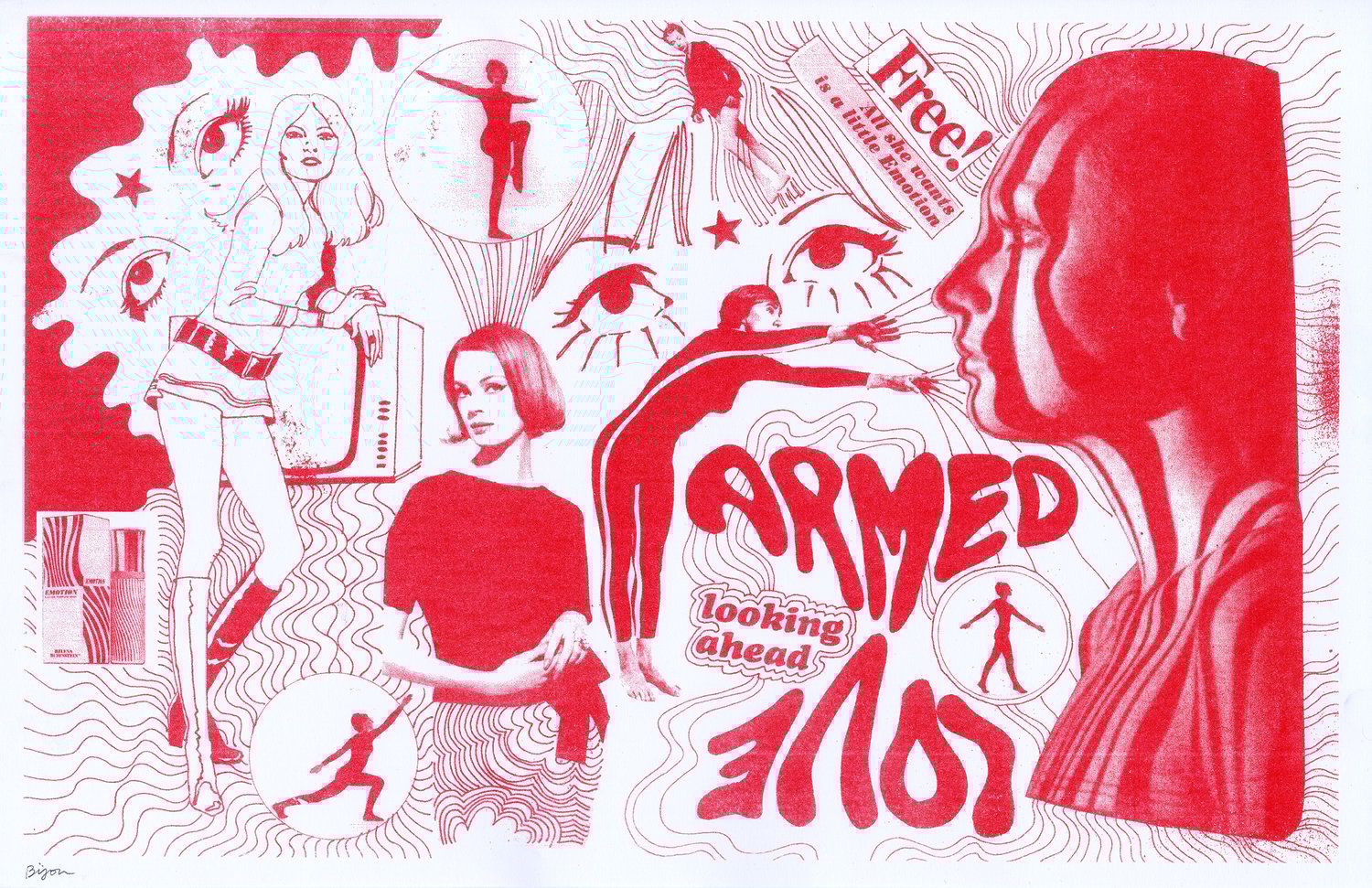 Image of Armed Love riso print