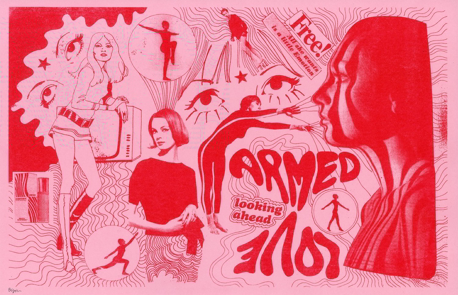 Image of Armed Love riso print