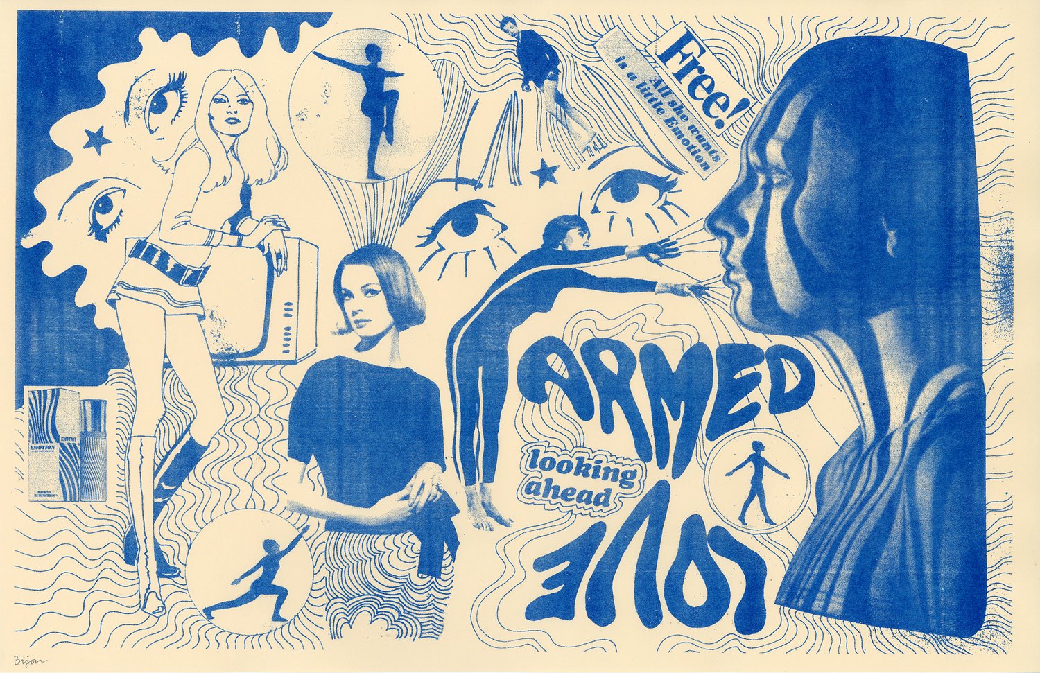 Image of Armed Love riso print