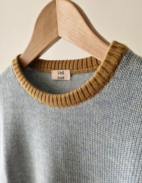 Image 3 of "JANE" VEST_100% EXTRAFINE MERINO light indigo PLANT DYED