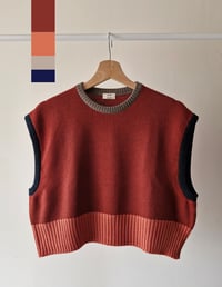 Image 1 of  "JANE" VEST_100% EXTRAFINE MERINO madder PLANT DYED