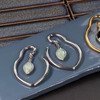 Image 3 of Teardrop Crystal Hangers - Stretched Ears - 4MM and Over - Ear Weights