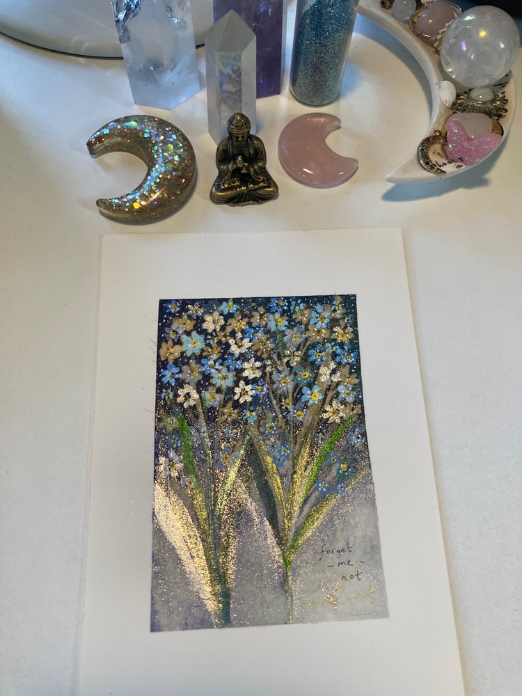 Image of 🩵✨Flora watercolour 🌿🖤✨