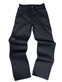 Image 2 of CONCRETE GREY LEATHER FLAG SIGNATURE DENIM