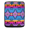 AZTEC FLEECE LAP BLANKET - BLUE