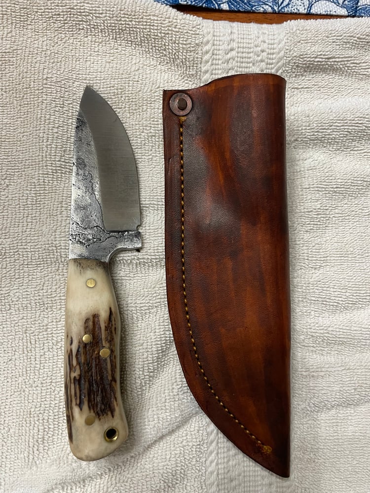 Image of Camp knife w/ wood handle