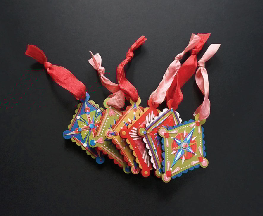 Image of 2025 - Collaged Tree Ornaments