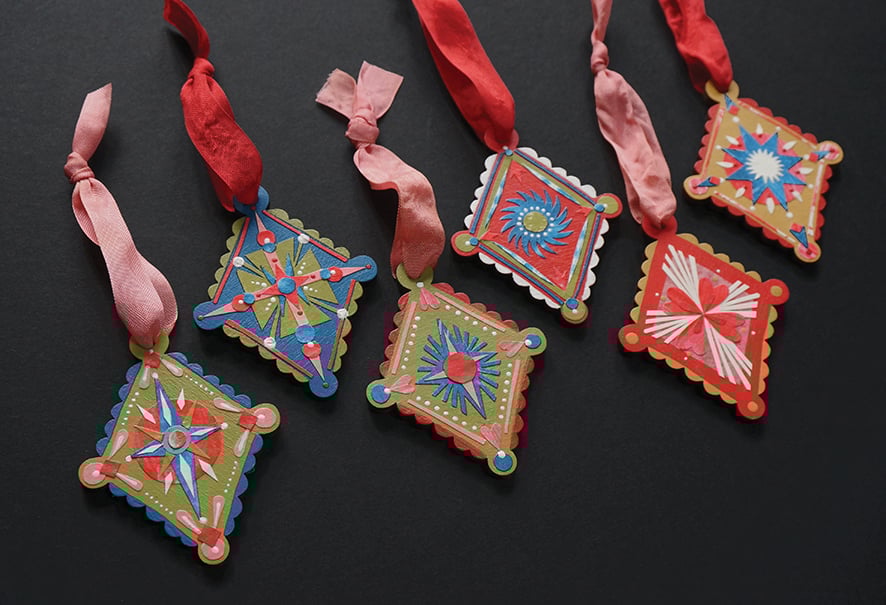 Image of 2025 - Collaged Tree Ornaments