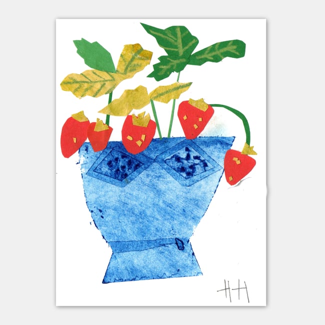 Strawberry Plant - Original Artwork