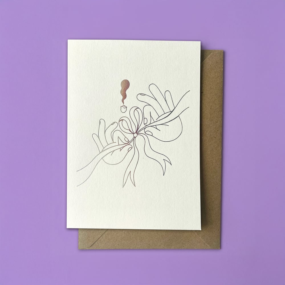 Image of Bow – Letterpress card