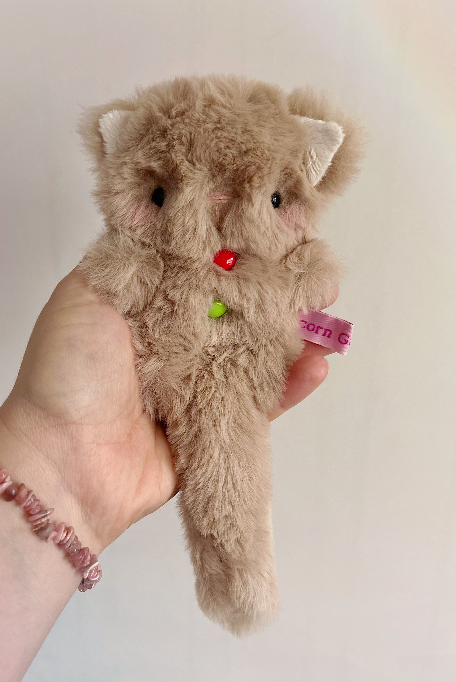 Image of OOAK Gingerbread the Baby Kitten Bedtime Set (8 inches)