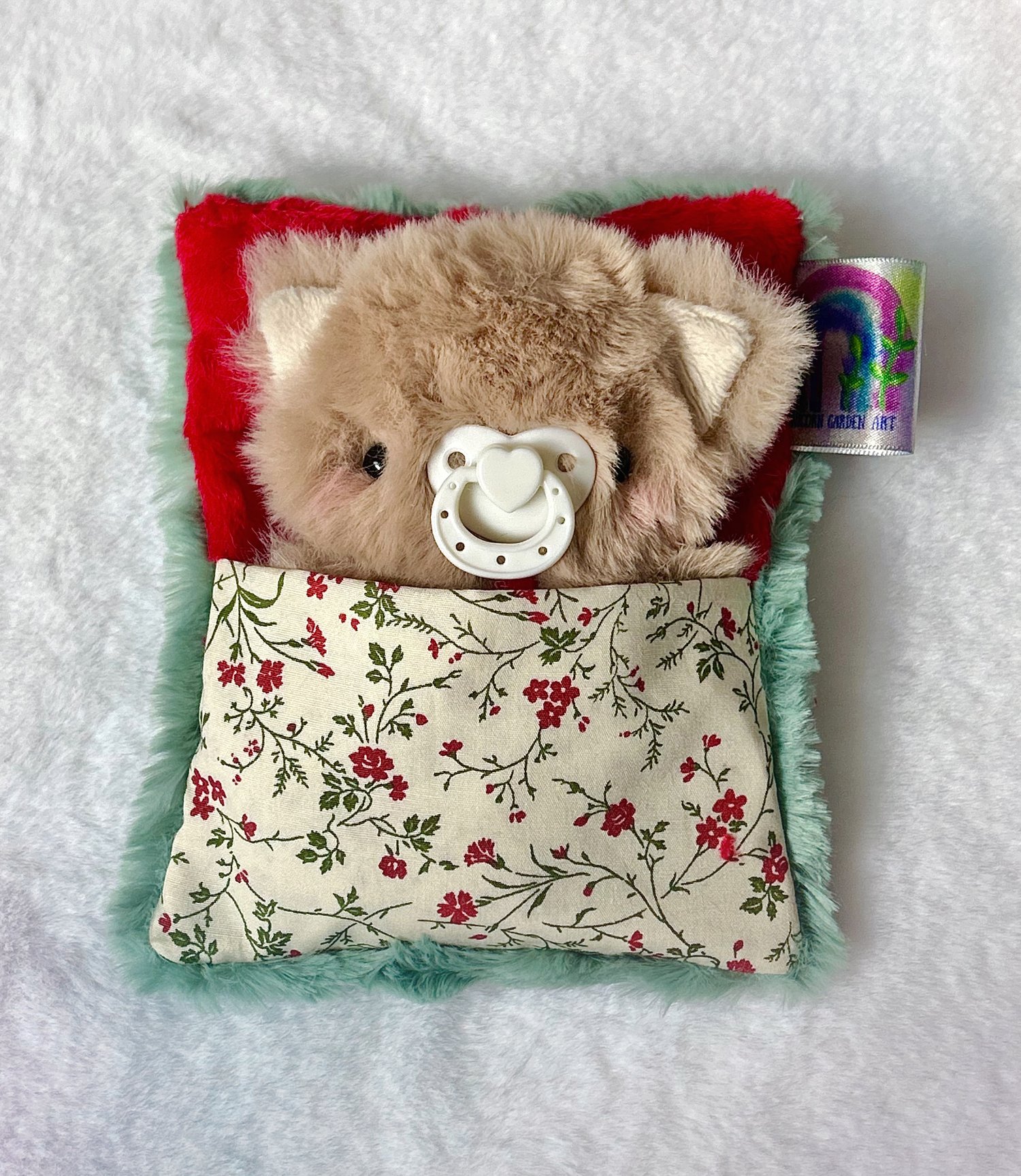 Image of OOAK Gingerbread the Baby Kitten Bedtime Set (8 inches)