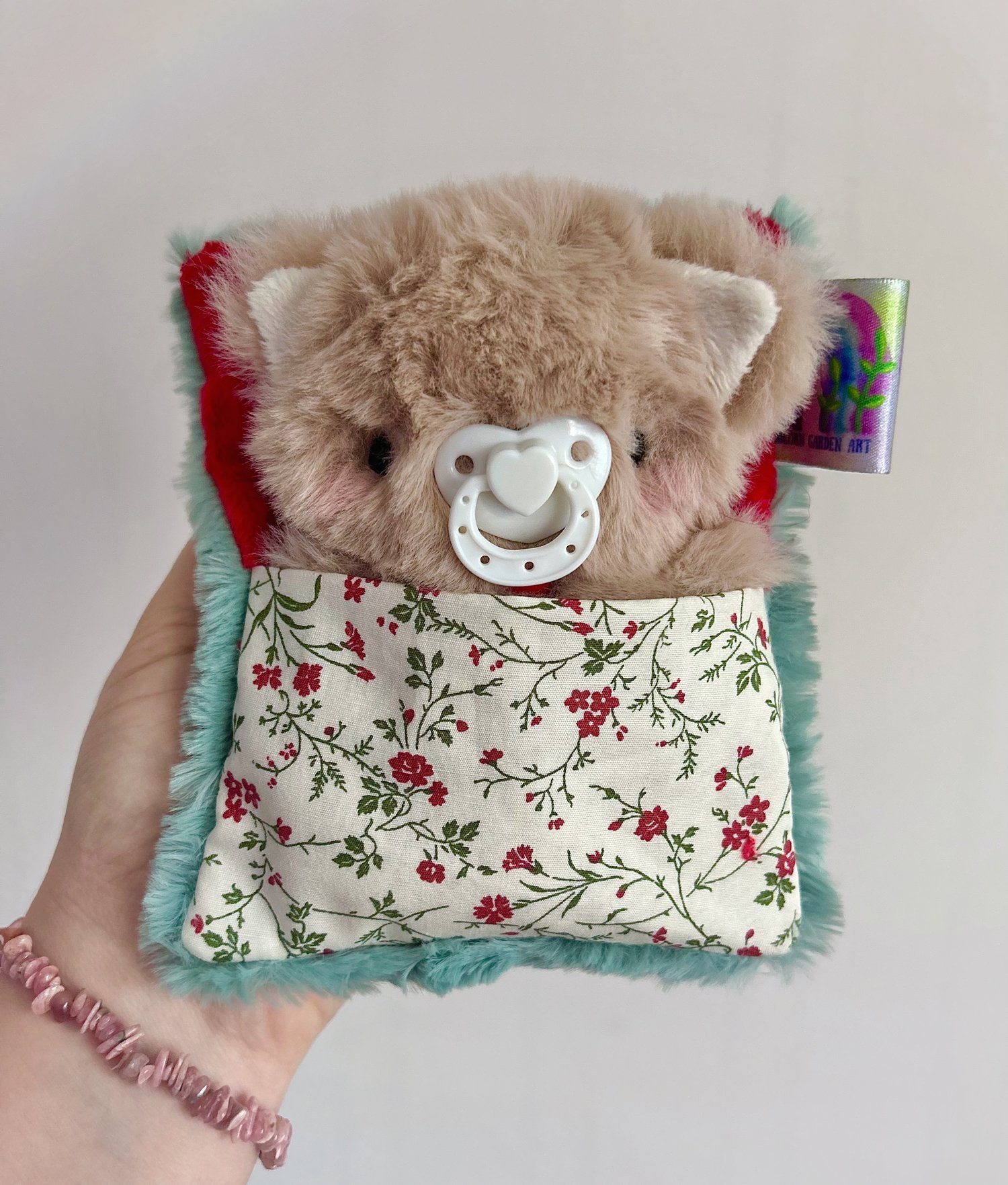 Image of OOAK Gingerbread the Baby Kitten Bedtime Set (8 inches)