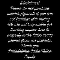 Powder Pigment Disclaimer