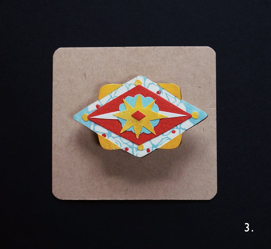 Image of Wearable Collages - Folk Art Inspired Brooches