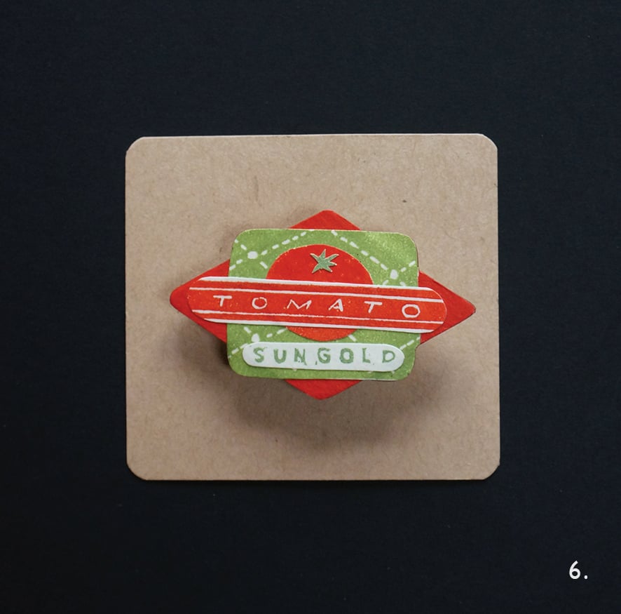 Image of Wearable Collages -  Folk Art Inspired Brooches 