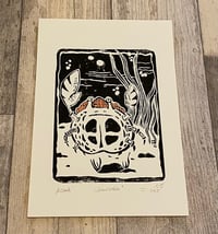 Image 1 of "Winkerkrabbe" Linoprint