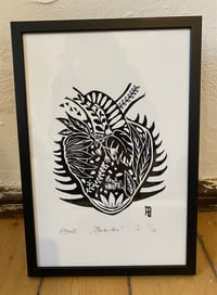 Image 2 of "Pflanzenherz" Linoprint