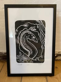 Image 2 of "Muräne" Linoprint