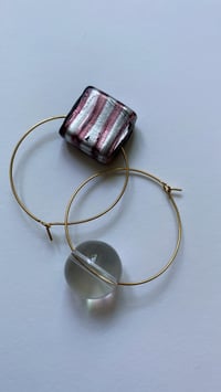 Image 1 of SMALL! PINK WHITE GLASS