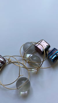 Image 2 of SMALL! PINK WHITE GLASS