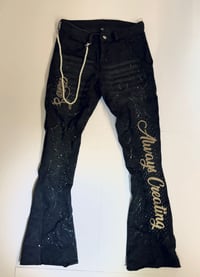 Image 1 of "Always creating" Rhinestone jeans