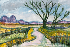 Image of Puddingmoor Original Painting - framed & glazed