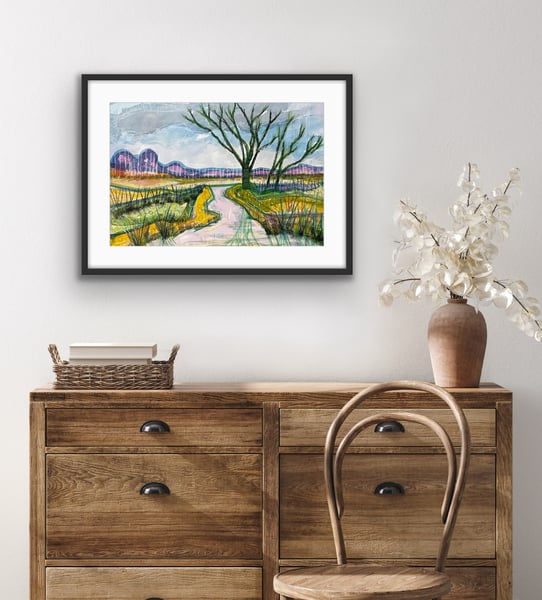 Image of Puddingmoor Original Painting - framed & glazed