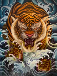 Limited Edition A1 “Tora Nami” Giclée Fine Art Print in all its Glory