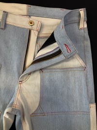 Image 4 of no.205  38x32   2-tone denim multicolor topstitch