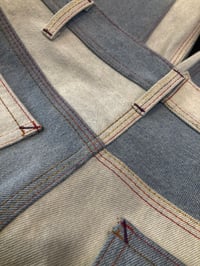 Image 5 of no.205  38x32   2-tone denim multicolor topstitch