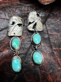 Image 4 of Turquoise Dangle Earrings
