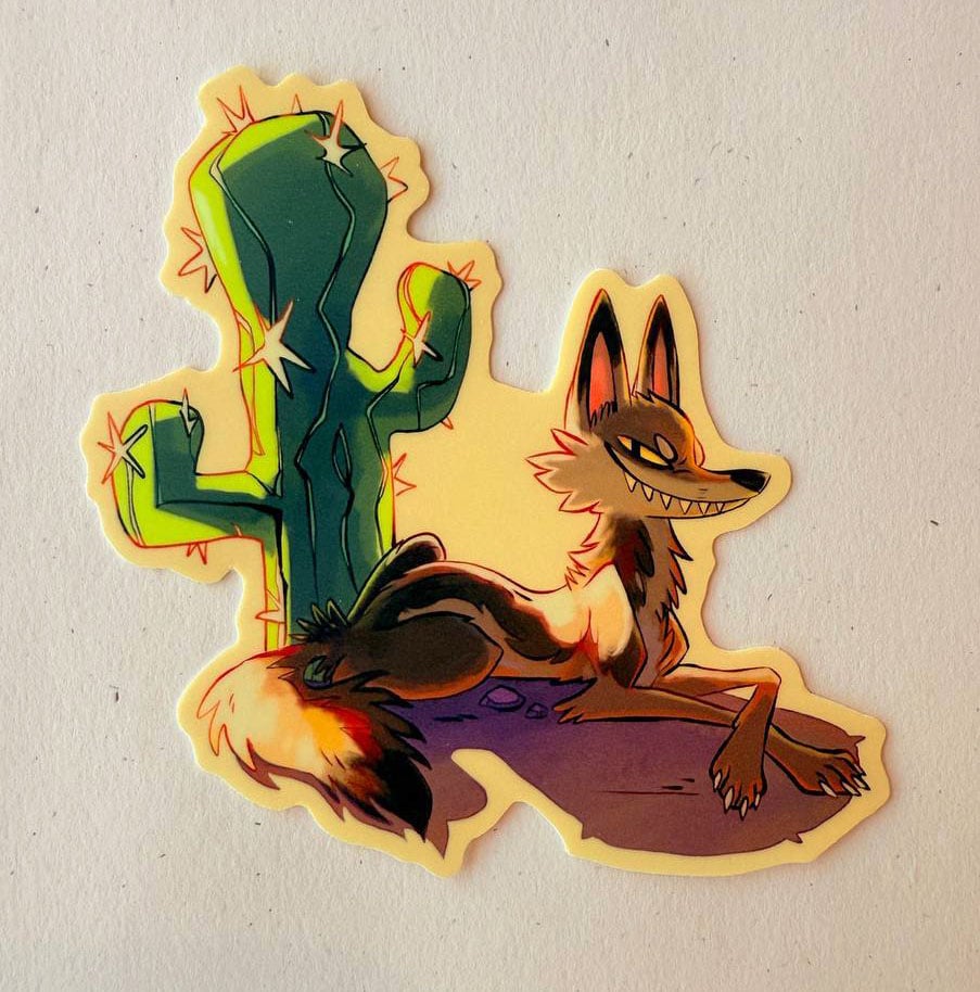 Image of Cactus Coyote Sticker