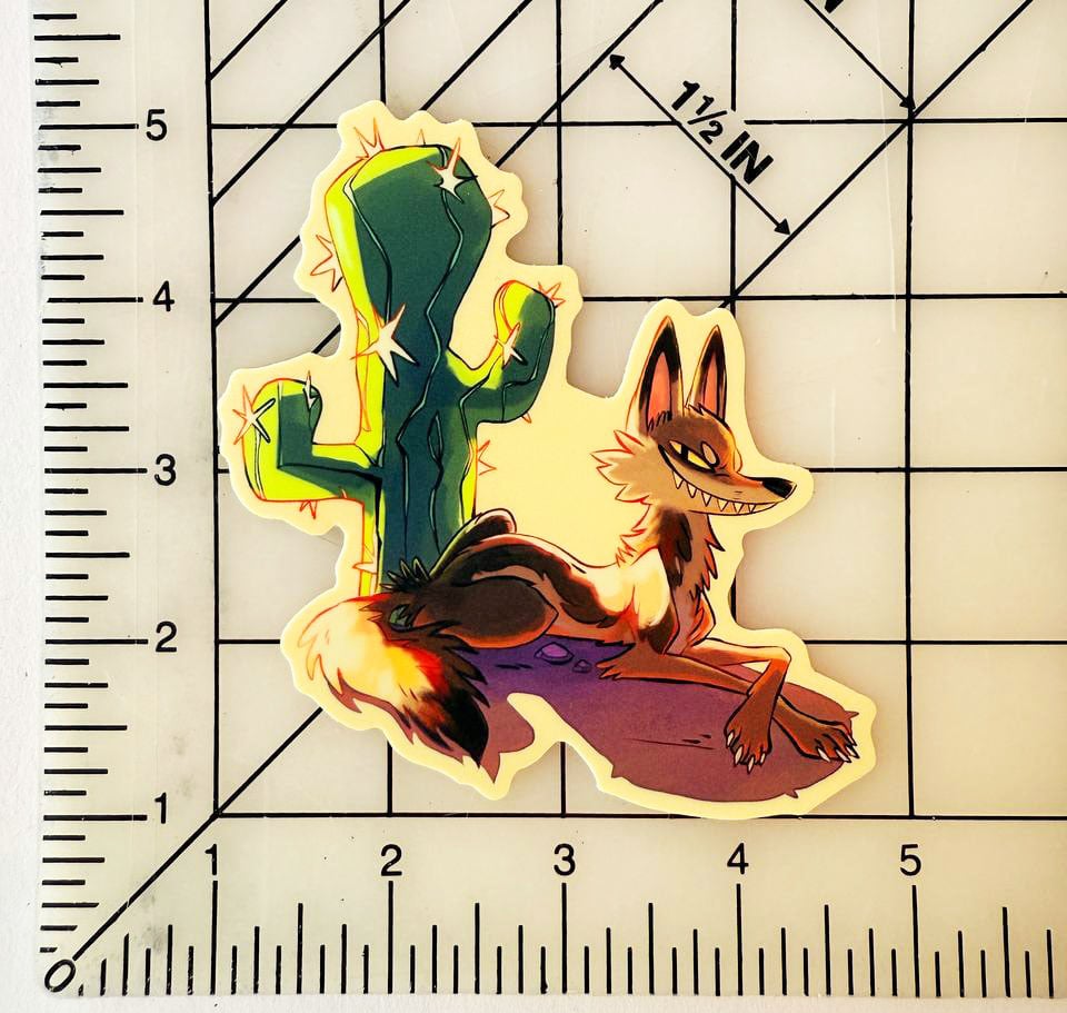 Image of Cactus Coyote Sticker