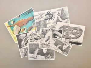 7 Dinosaur Print Set