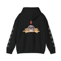 Image 2 of No Sale Graffiti Heart Skull Hoodie 