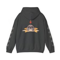 Image 3 of No Sale Graffiti Heart Skull Hoodie 