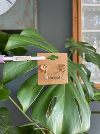 Image 3 of Golden Clear Teardrop Huggies